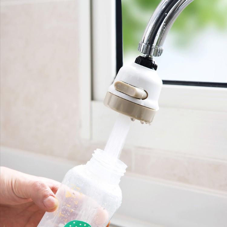 Đầu Vòi Tăng Áp Điều Hướng 360 Độ 3 Chế Độ Chảy Kèm 02 Móc Treo Dán Tường Cao Cấp - Hàng Chất Lượng