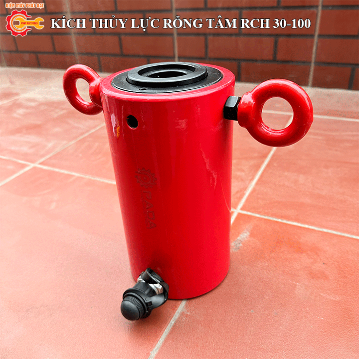 Kích thủy lực rỗng tâm 30 tấn hành trình 100mm - bảo hành 6 tháng