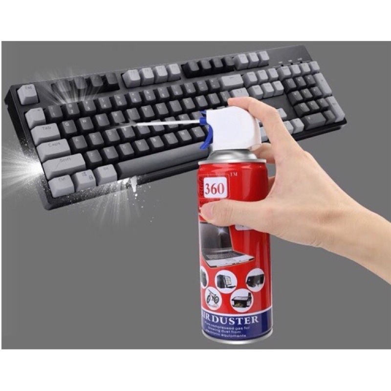 Bình Xịt Bụi Khí Nén Air Duster 360 Vệ Sinh Máy Tính,Laptop,Đồng Hồ,Thiết Bị Điện Tử,Cực Mạnh Nhỏ Gọn,Sạch,An Toàn-Dru-hàng chính hãng 