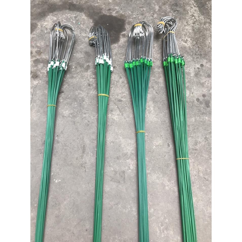 Móc kẽm bọc nhựa xanh treo lan dài 1,2 mét
