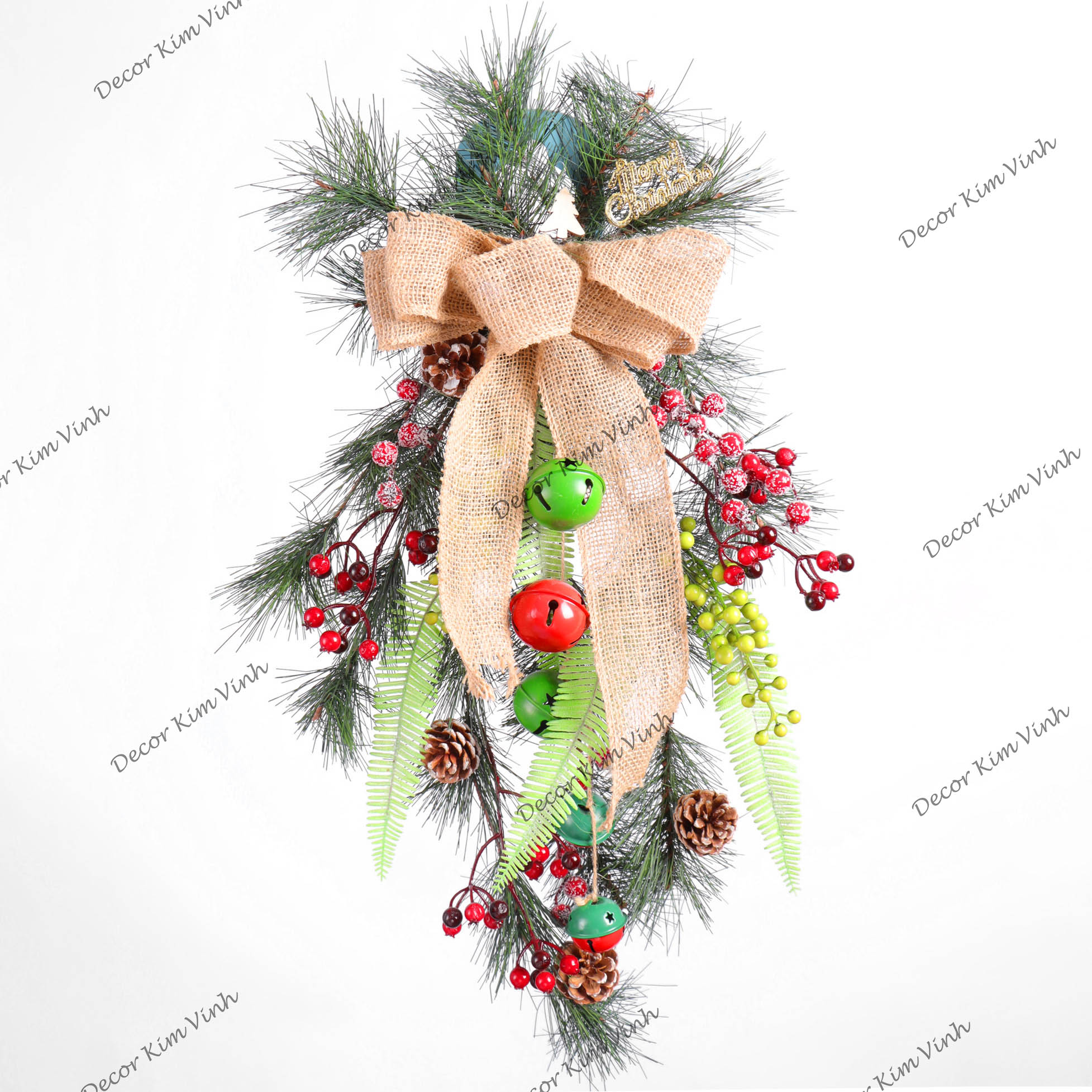 Dây Treo Chùm Thông CT10 Chùm Thông Lá Kim Trang Trí Noel Kèm đèn