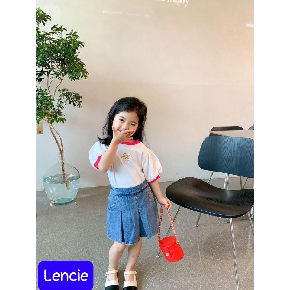 Áo thun tay phồng cho bé gái size 12-40kg chất thun cotton mềm mát