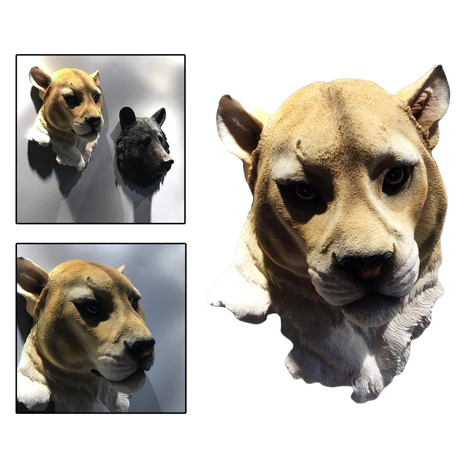 Wall Sculpture Ornament Resin Statue Hanging Art Decor Leopard