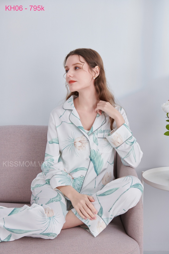 Bộ Quần Áo Sau Sinh Mùa Hè Cao Cấp, Mẹ cho bé ti không lo nóng bức, vải silk lụa cao cấp, thiết kế hoạ tiết hoa mẹ mặc sang, thanh lịch