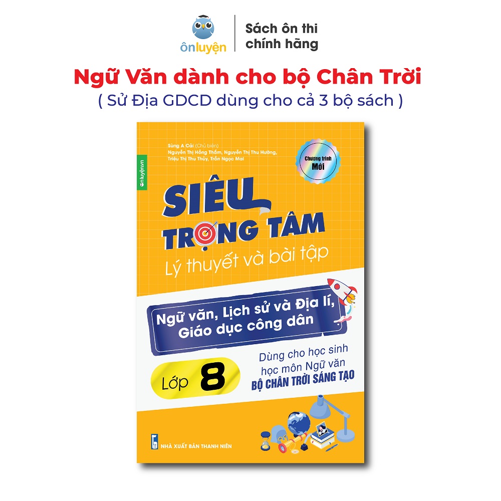 Lớp 8 (Bộ Chân Trời )- Combo 2 Sách Siêu trọng tâm TOÁN, TIẾNG ANH, KHTN và Văn, Khoa học xã hội lớp 8-Nhà sách Ôn luyện