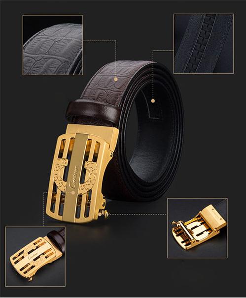 Dây lưng nam cao cấp Ciartuar BH176 Thắt lưng nam tự động. Dây nịt da bò. Chính hãng.