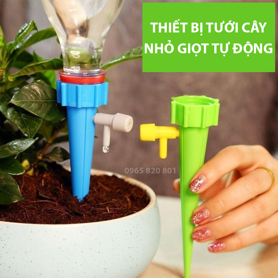 Thiết bị tưới cây nhỏ giọt tự động gắn chai nước