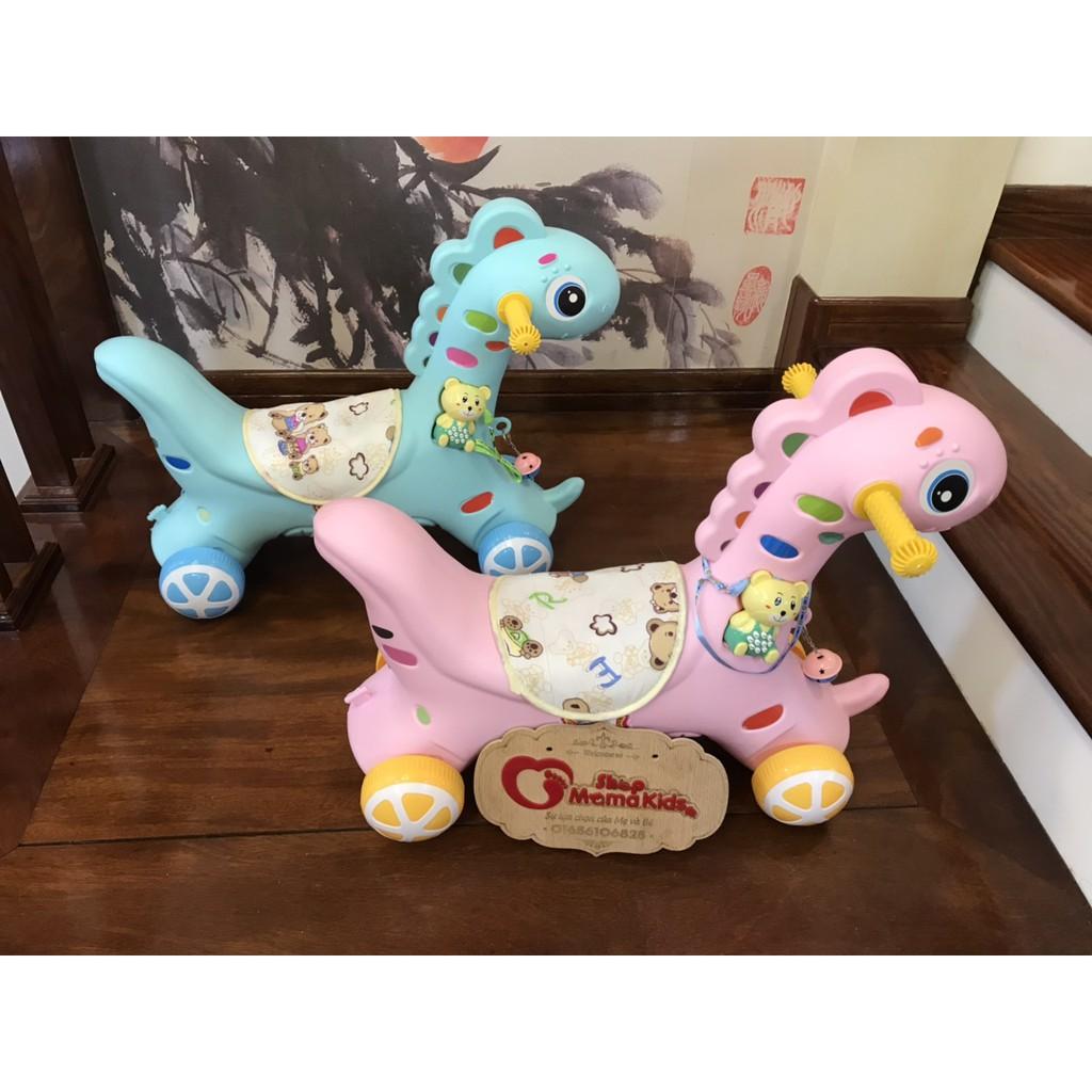 Ngựa Bập Bênh 2 In 1 Vừa Bập Bênh Vừa Ủn Chân Cho Bé