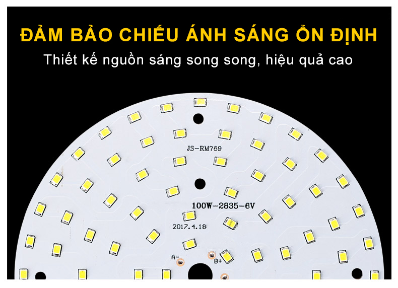 Đèn Led pha xưởng đui xoáy ánh sáng trắng chụp đèn tròn cao cấp