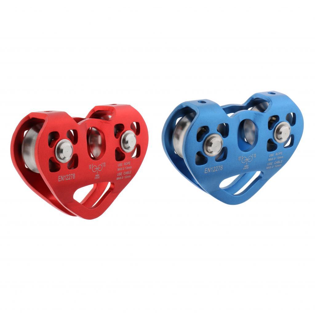 Tandem  Dual Pulley 30KN Climbing Mountaineering Buckle Carabiner Hook
