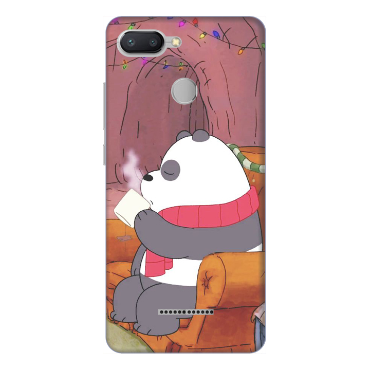 Ốp lưng điện thoại Xiaomi Redmi 6 hình Gấu Bong Uống Trà