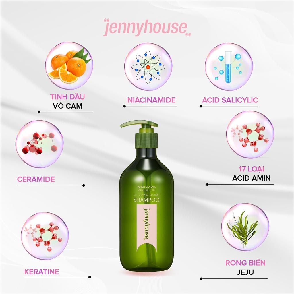 Dầu Gội Thảo Dược JENNY HOUSE Self-Up Volume Shampoo 500ml - Sạch Gàu, Giảm Gãy Rụng, Mềm Mượt Tóc