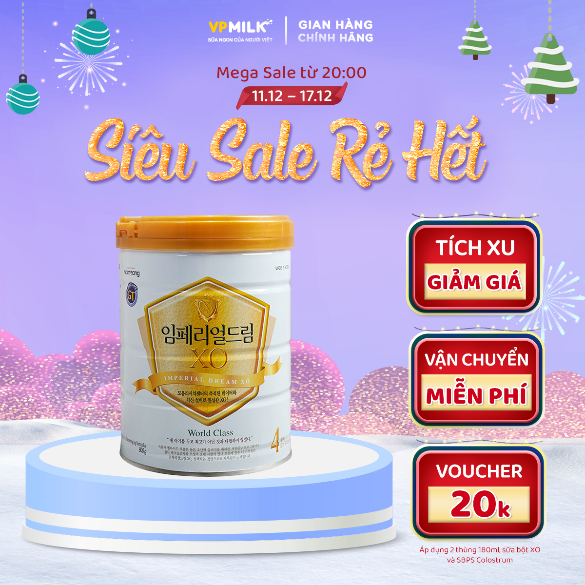 Sữa Bột Namyang Imperial Dream Xo 4 Gt 800G