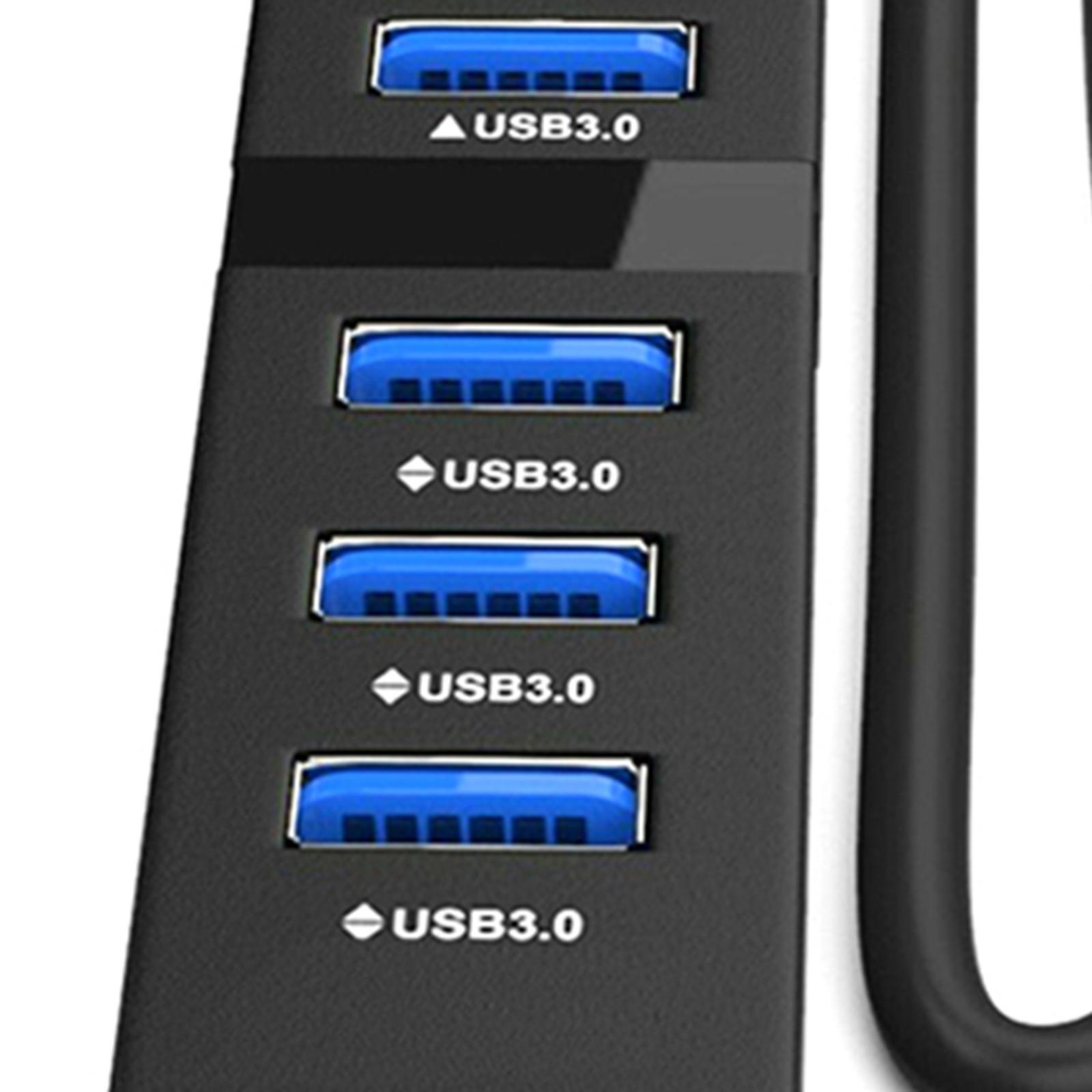 Compact 4 Ports USB 3.0 Hub Multi Splitter Portable for Desktop Computer PC