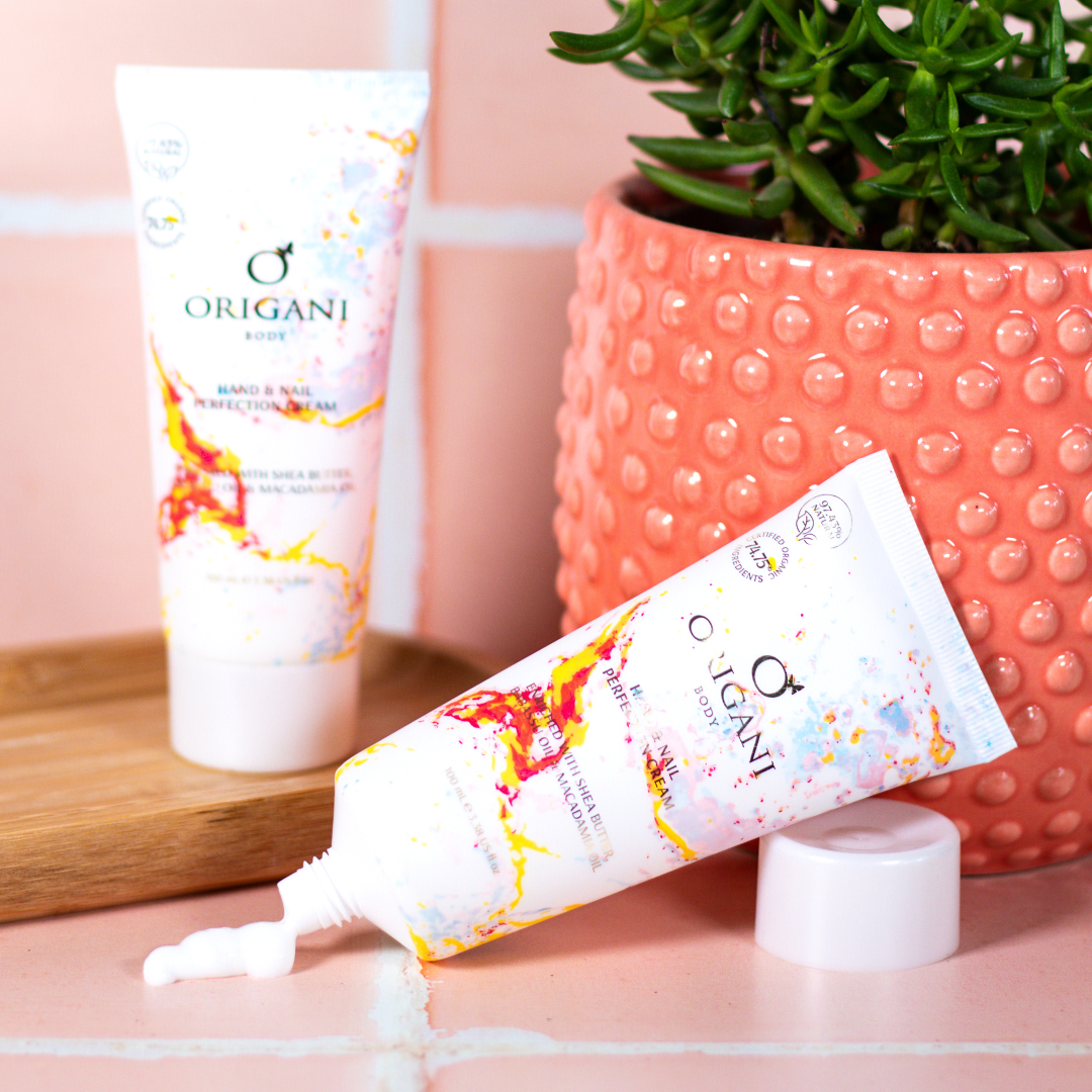 Kem dưỡng móng và da tay Thuần Chay Origani xuất xứ từ Úc - Body Hand & Nail Perfection Cream - cung cấp dưỡng chất và độ ẩm cho da và móng