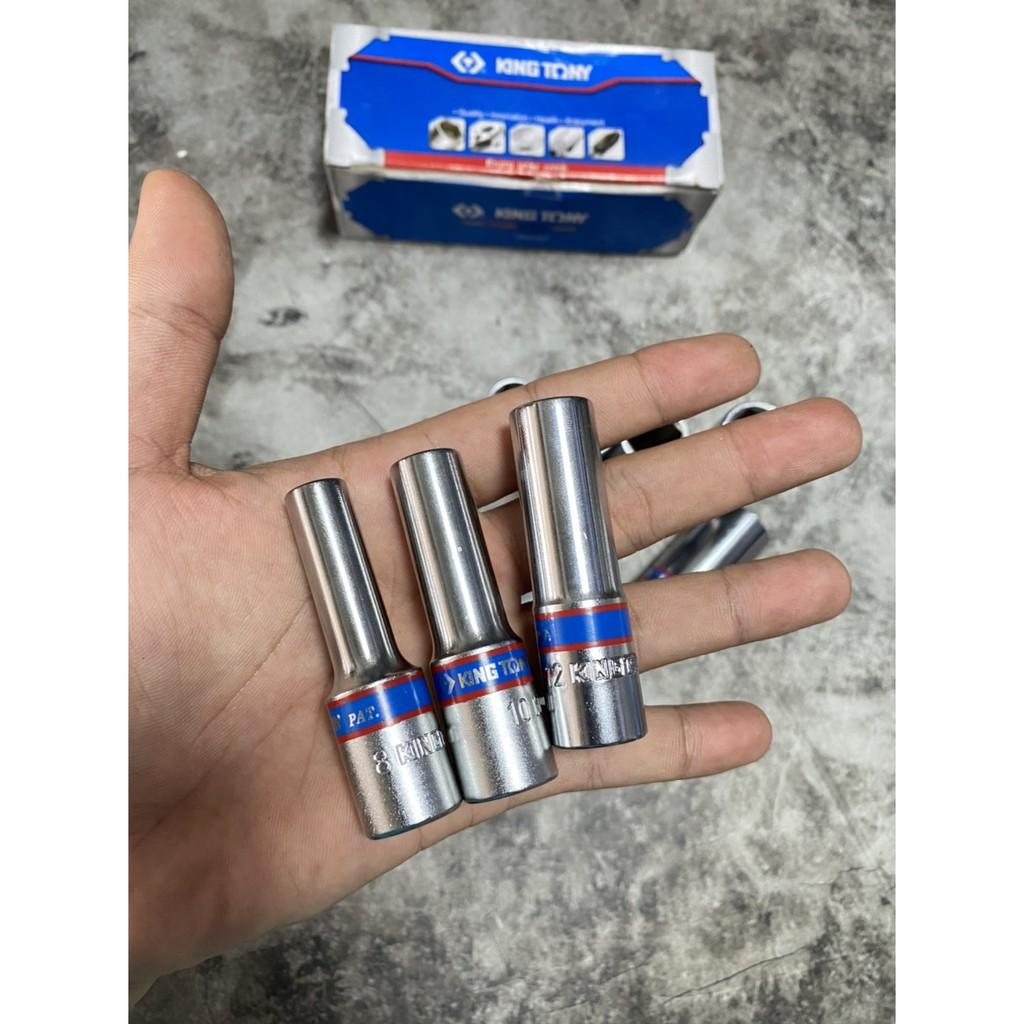 Đầu tuýp dài 3/8 Kingtony model 3235 dài 63mm đầy đủ các size 8-19mm