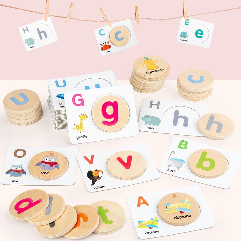 Đồ Chơi Gỗ Bảng Ghép Chữ Cái Tiếng Anh, Flashcard Thẻ Ghép Số Nổi Bằng Gỗ Cho Bé