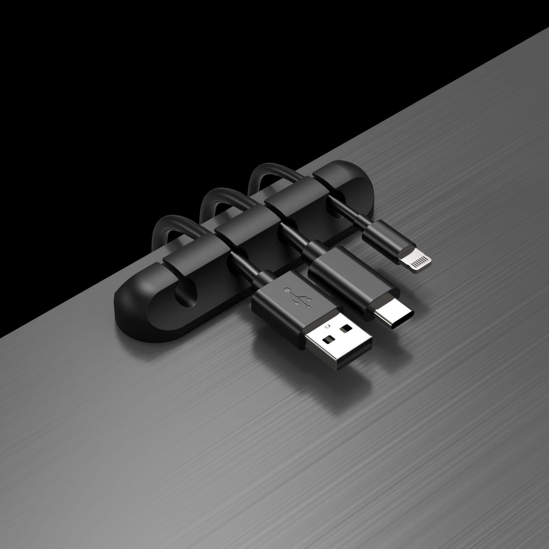 Clip cáp tổ chức của văn phòng, bộ 3 hỗ trợ cáp, người tổ chức dây, quản lý cáp, cáp lưu trữ cho cáp sạc USB/chuột/người nghe/PC/PC/PC