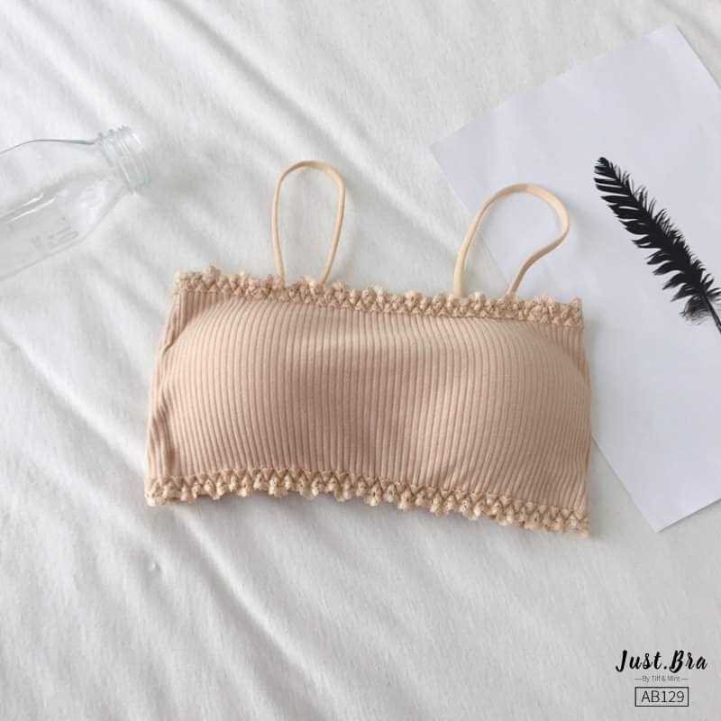 Áo quây cotton viền ren có đệm cao cấp