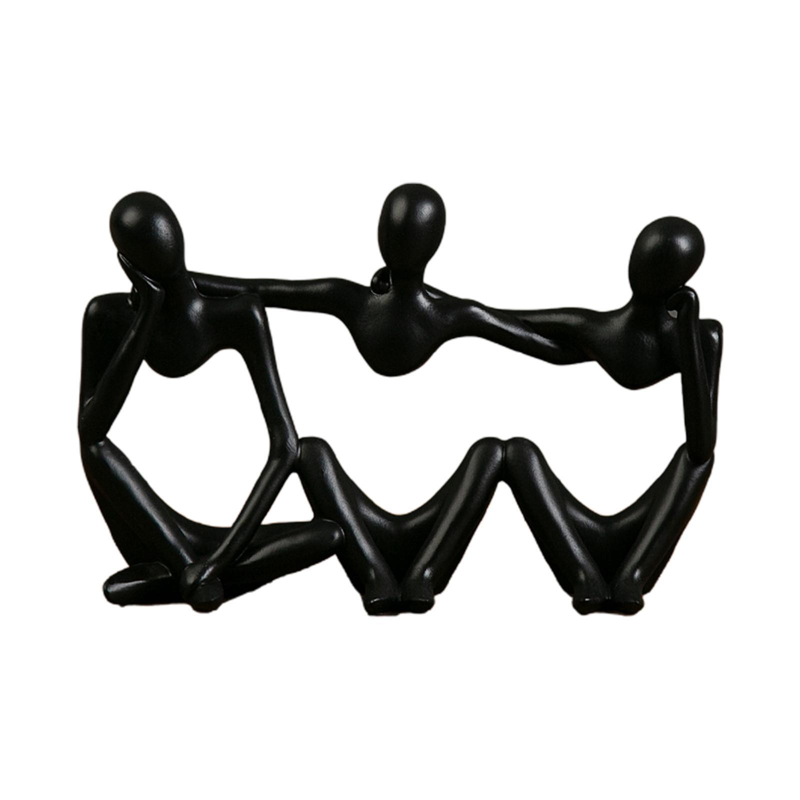 Abstract Thinker Statue Human Figurine Nordic Style Ornament for Restaurant