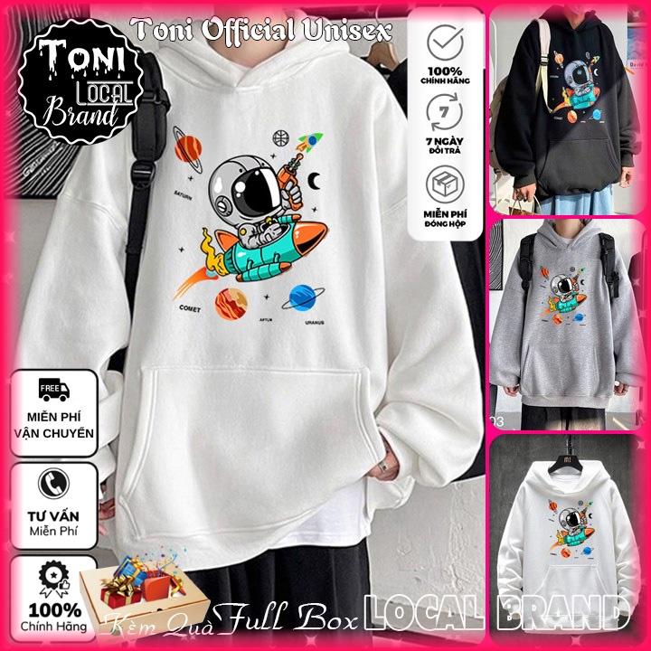 ( ) ÁO HOODIE Local Brand Unisex Phi Hành Gia Nỉ Bông Form Rộng Nam Nữ (HD3020L - Full Size - Kèm Video Ảnh Thật)