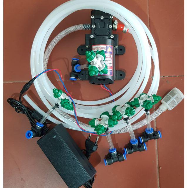 Compo máy tưới lan và phun sương 12v30w 5 bec