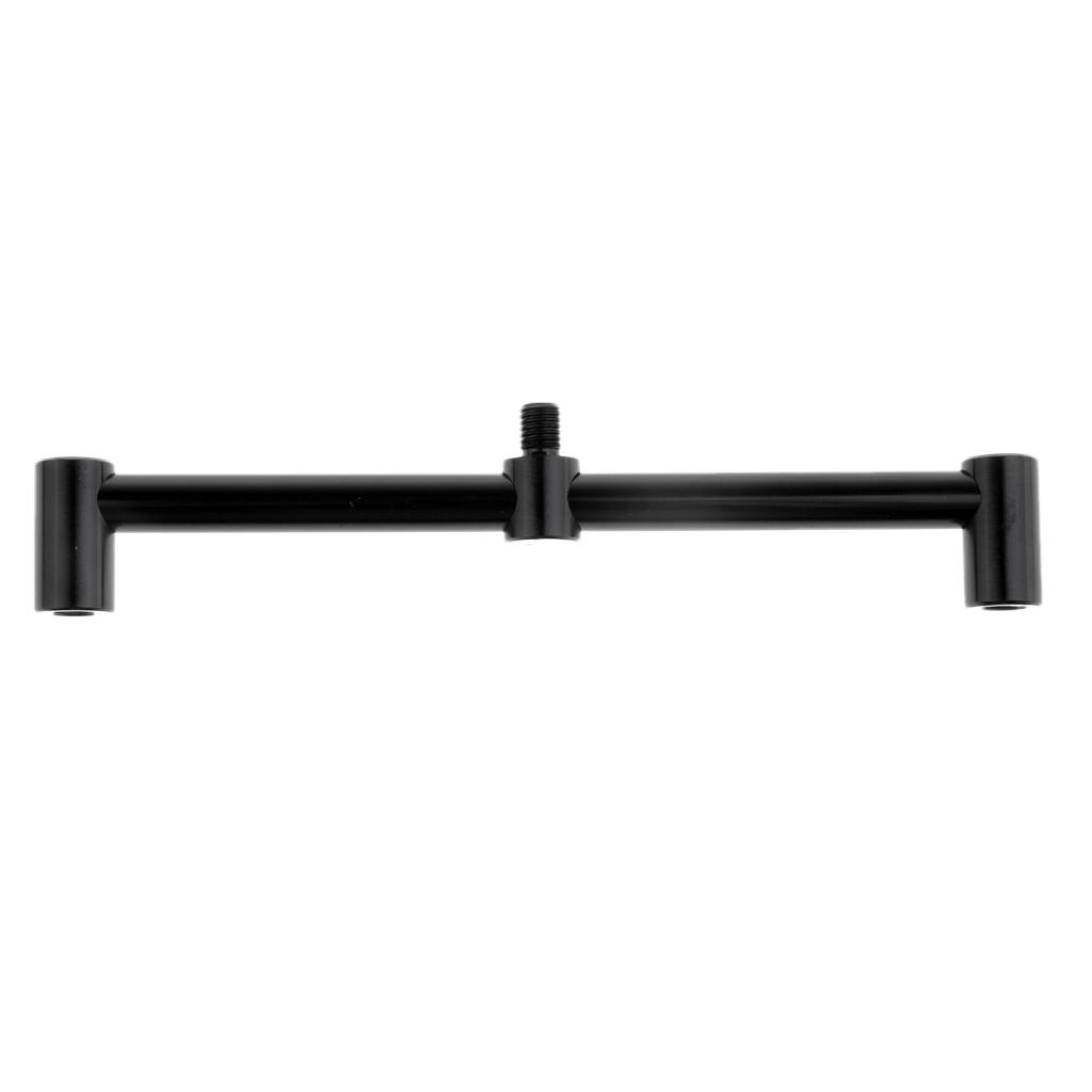 Carp Fishing Buzz Bar Rod Pod Holder Buzzer Bar for 2 Rods Black 20cm