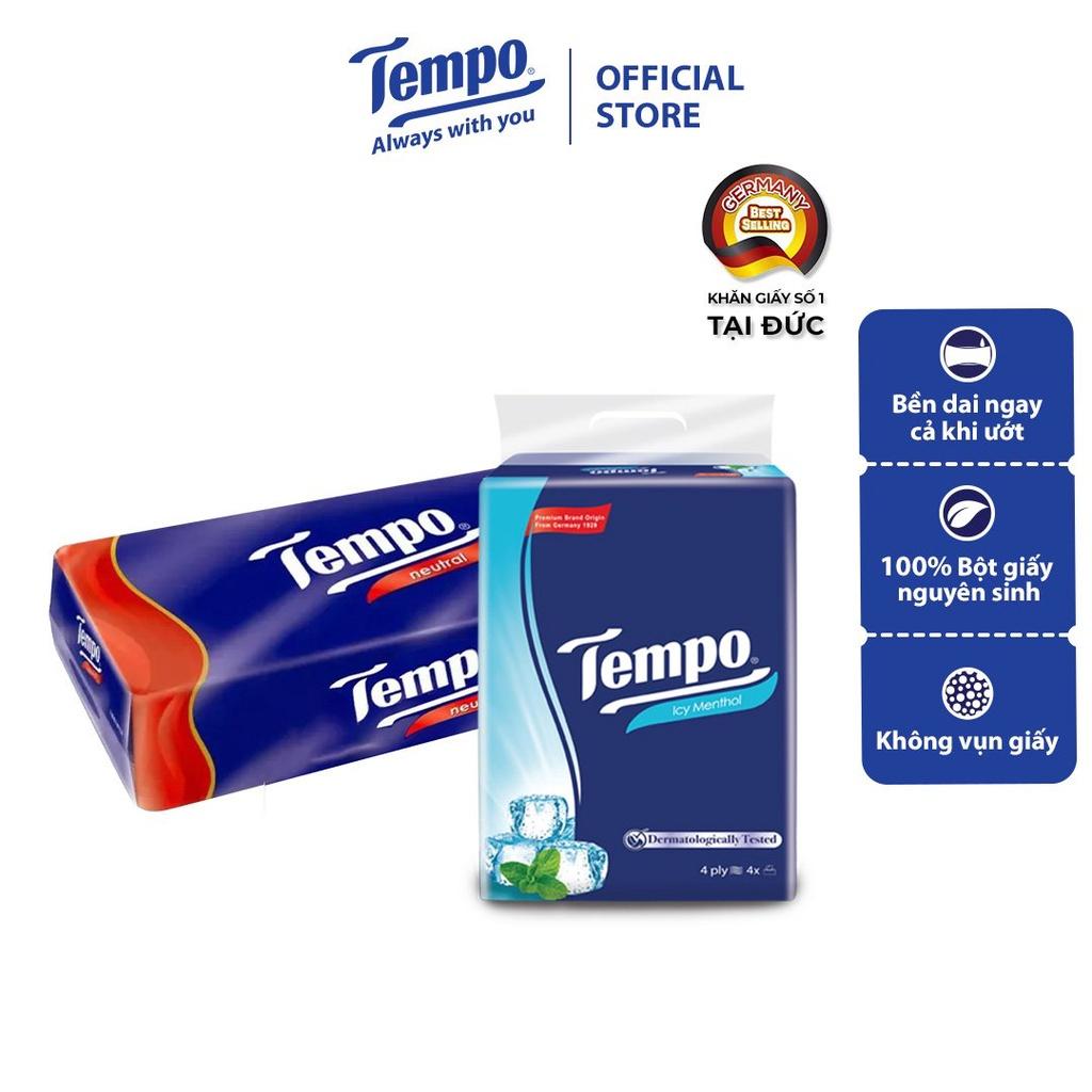 1 Lốc Tempo cao cấp Giấy vệ sinh Toipa & 1 Lốc Khăn giấy rút Softpack