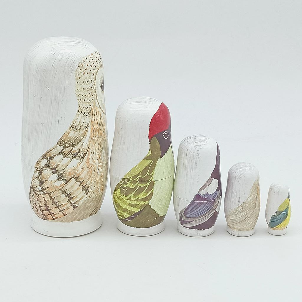Matryoshka Russian Nesting Dolls Babushka Wooden Owl Stacking Dolls Figurine