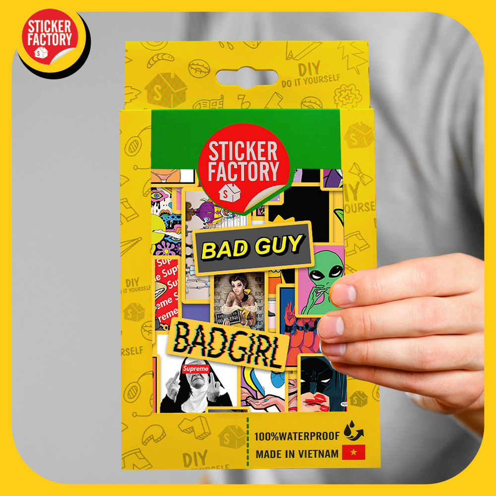 Bad Guy Dân Chơi - Set 100 sticker decal hình dán dễ thương - STICKER FACTORY