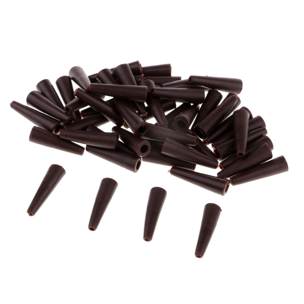 2x50pcs Tail Rubber Tubes for Saftey Lead Clips Carp Fishing Rig Sleeves 20mm