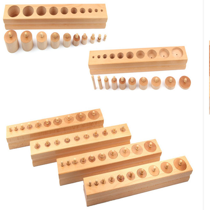 Bộ 4 thanh núm size đại giáo cụ Montessori