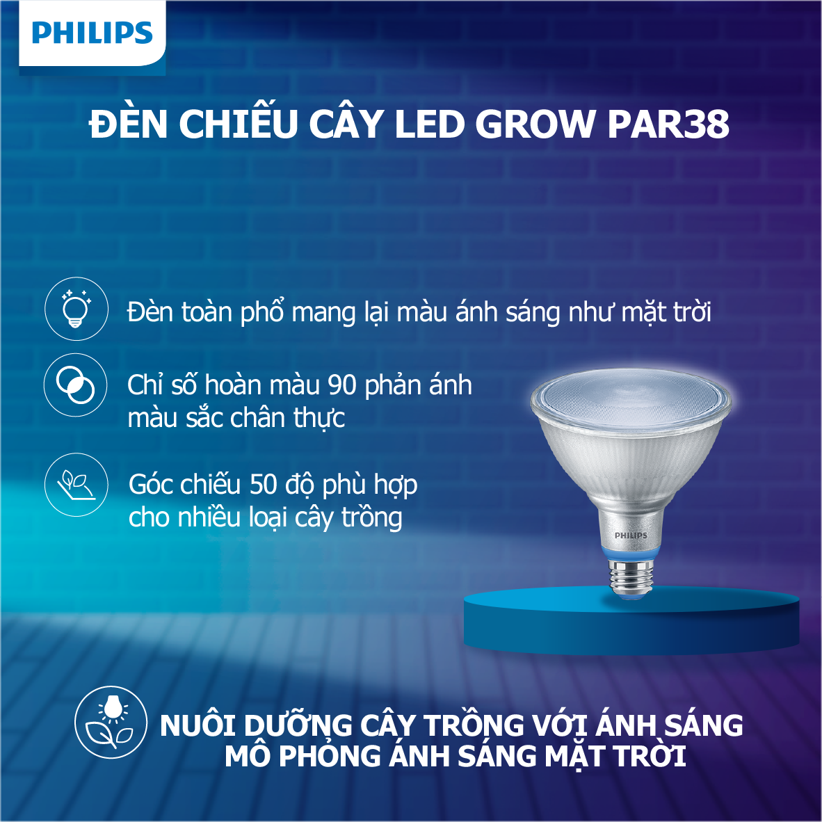 Đèn chiếu cây Philips LED Grow