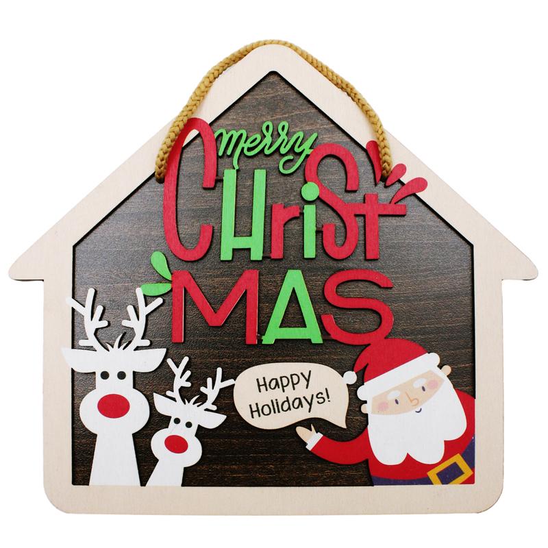 Bảng Gỗ Treo Tường Trang Trí Giáng Sinh - Bách Mộc - Nhà Tuần Lộc