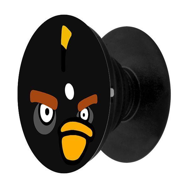 Popsocket in dành cho điện thoại mẫu Angry Đen - Hàng chính hãng