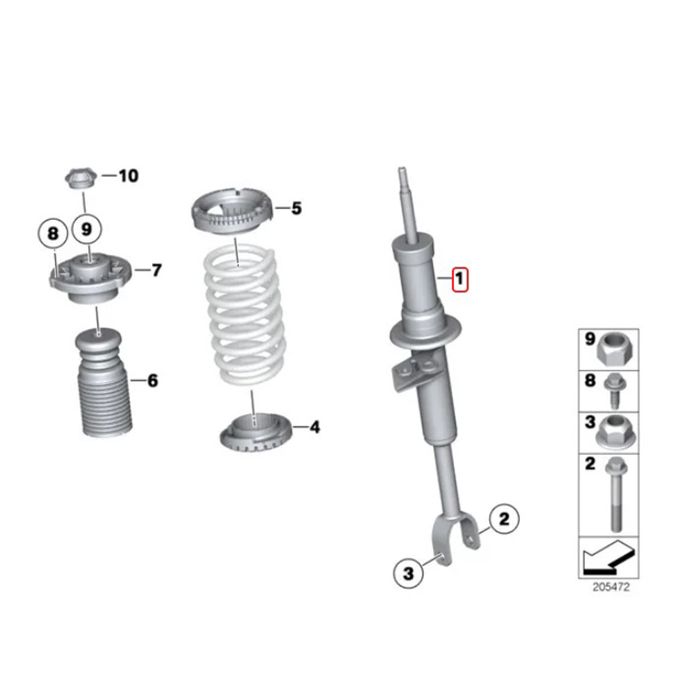 Giảm xóc trước trái BMW 5-Series F10, Vinfast Lux A. Hàng cao cấp Special Active hãng Koni sản xuất, xuất xứ từ Hà Lan, 82451302L, 31316789363, 31316775575, 31316784017