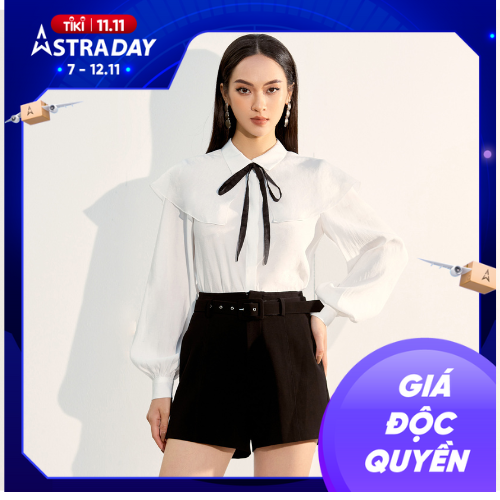 Áo Sơ Mi Công Sở Nữ WHITE ANT Thiết Kế Cổ Súp Thanh Lịch, Chất Liệu Vải Organza Hàn Quốc Cao Cấp 173426023