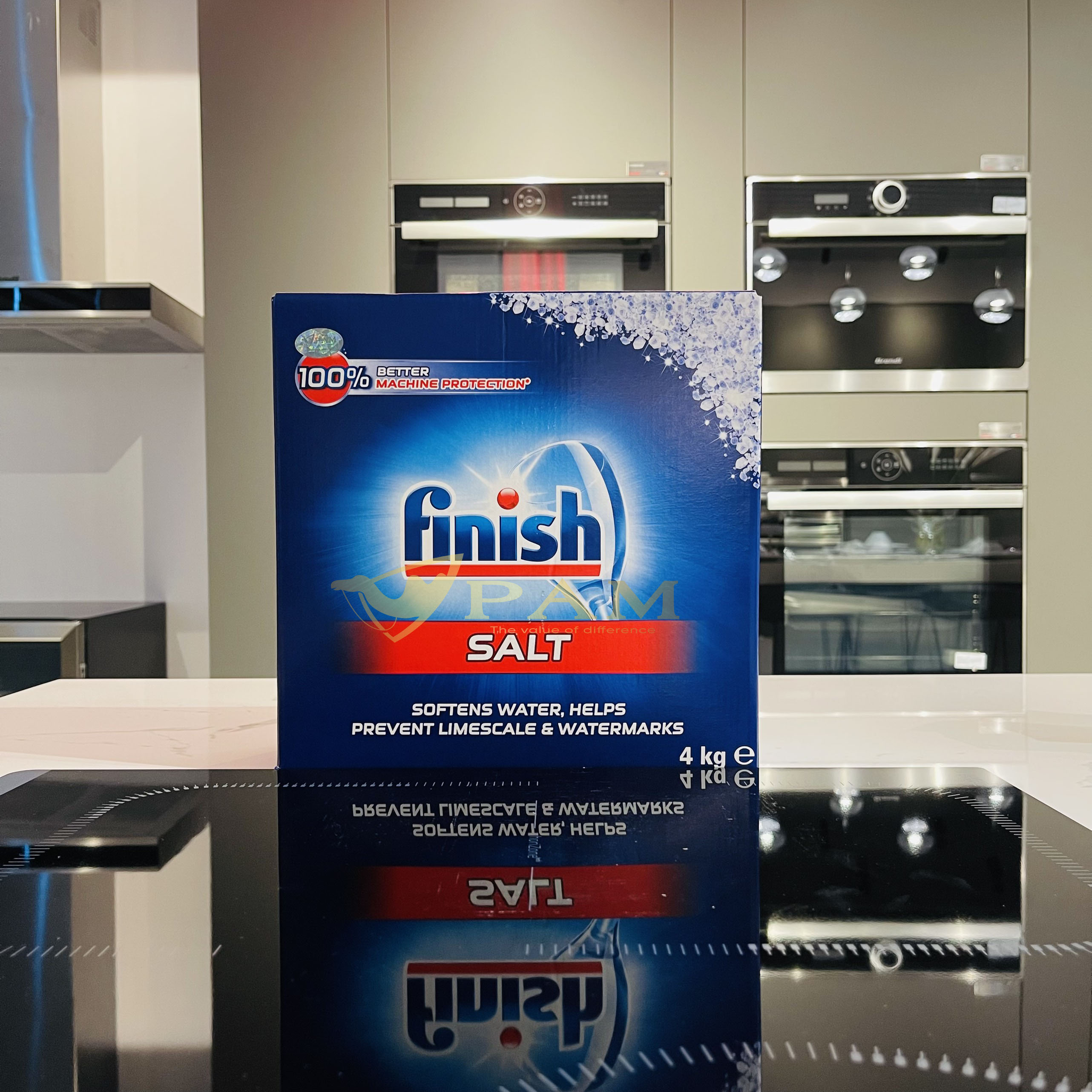 Combo Viên rửa bát Finish Quantum 60 viên hương thường + Muối Finish 4kg + Nước làm bóng Finish 400ml hương chanh