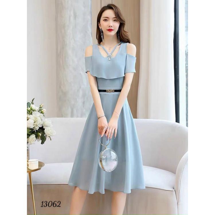 Đầm voan 2 lớp nữ sang trọng - rớt vai siêu xinh xắn , thời trang sành điệu cho các chị em THỜI TRANG NAM 1986