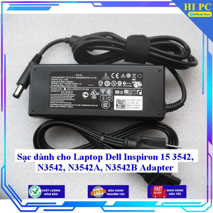Sạc dành cho Laptop Dell Inspiron 15 3542 N3542 N3542A N3542B - Kèm Dây nguồn - Hàng Nhập Khẩu