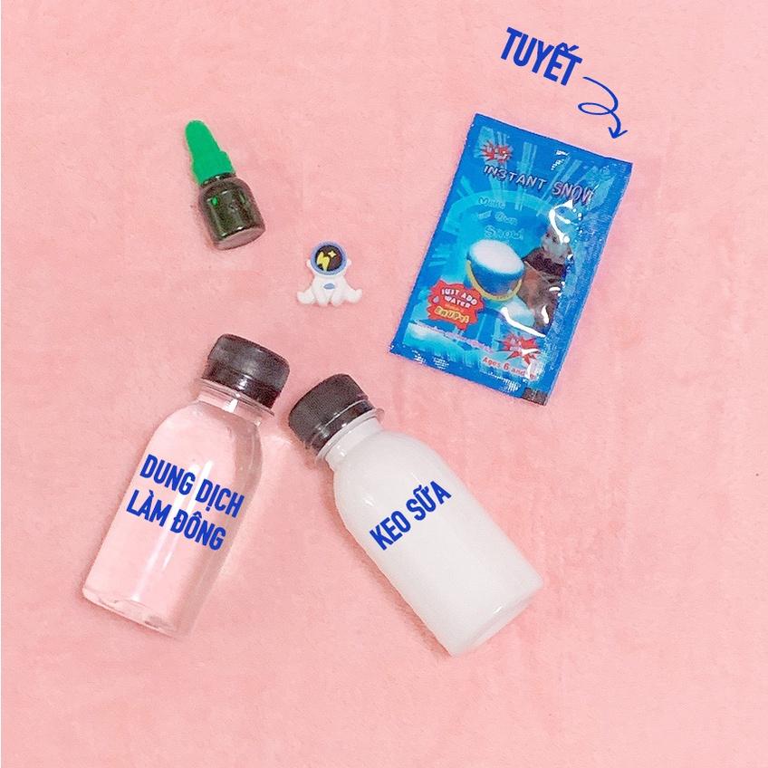 Bộ Kit Slime 5 Món Tiết Kiệm Cho Học Sinh Làm Slime Cơ Bản - Tặng Kèm Charm