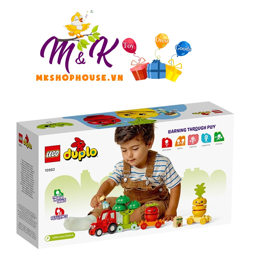 Đồ Chơi Lắp Ráp LEGO Đoàn Tàu Rau Củ Hữu Cơ 10982 (19 chi tiết)