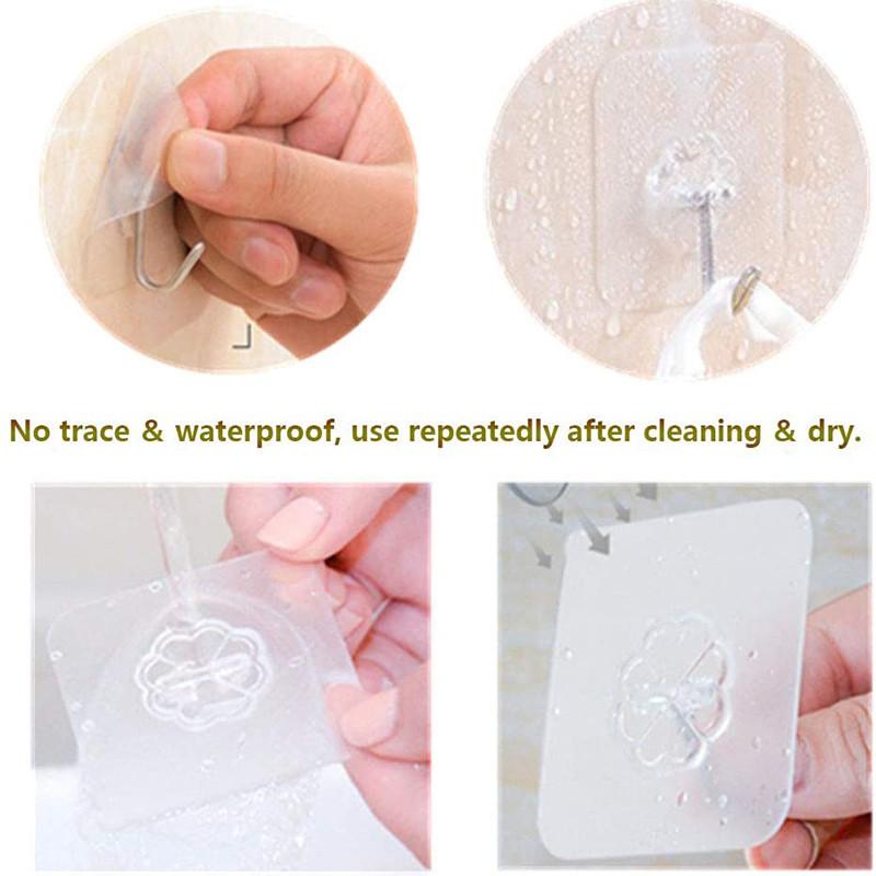 Móc Dán Tường Trong Suốt Chịu Lực 6x6cm