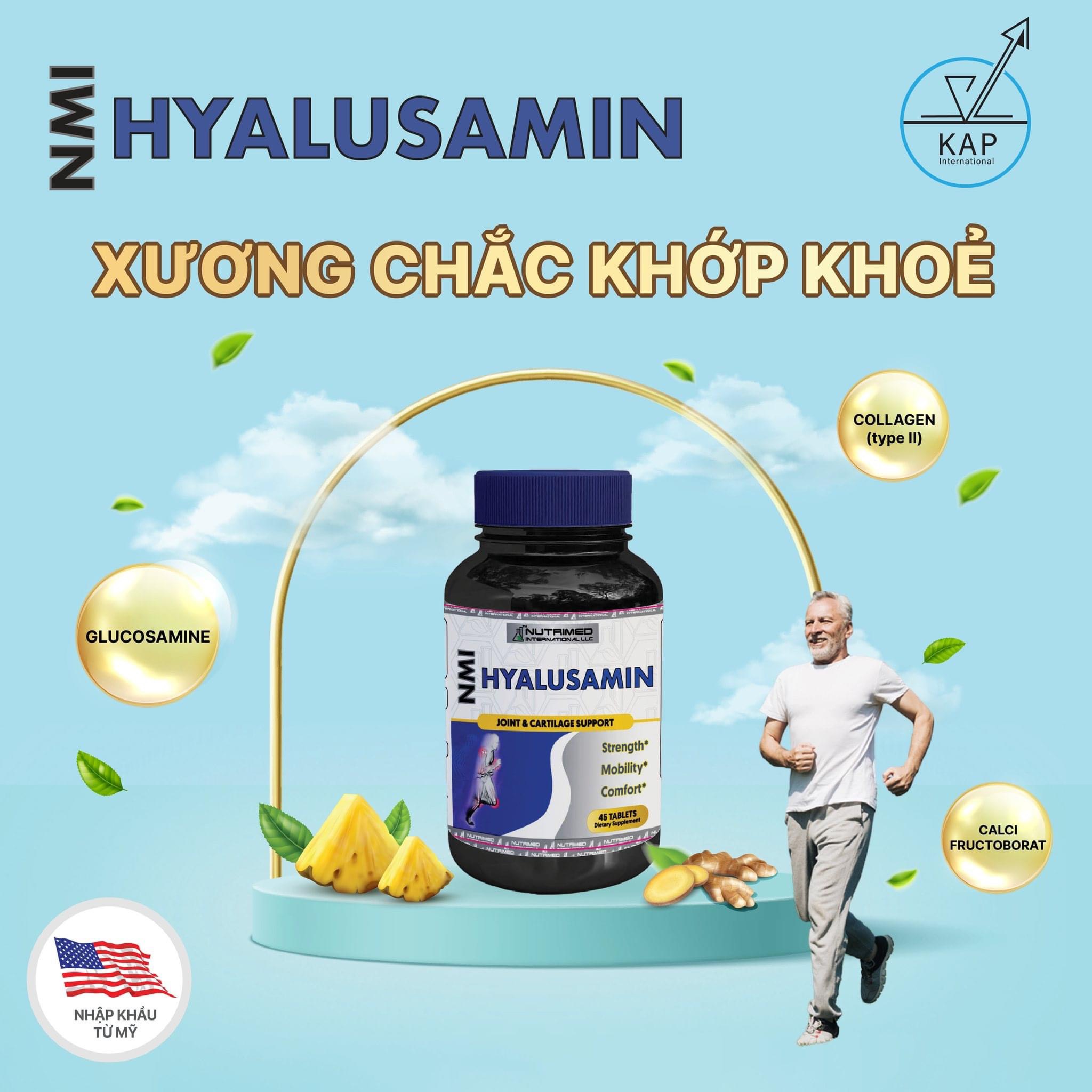 Hỗ Trợ Khớp Vận Động Linh Hoạt Tái Tạo Sụn - Viên Uống NMI Hyalusamin (45 Viên)