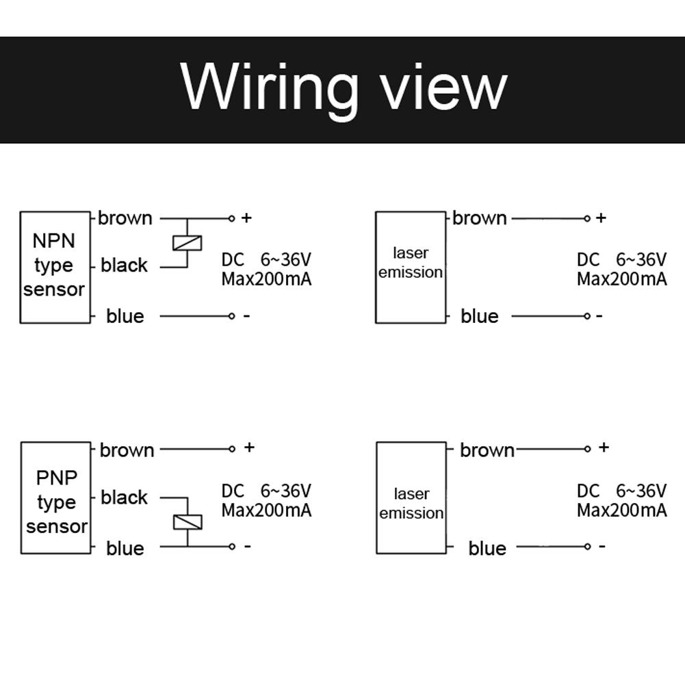 E3F-20C1 3mm Laser Beam Photoelectric Switch Trough-beam Infrared Sensors NPN Switchs with LED Induction Indicator