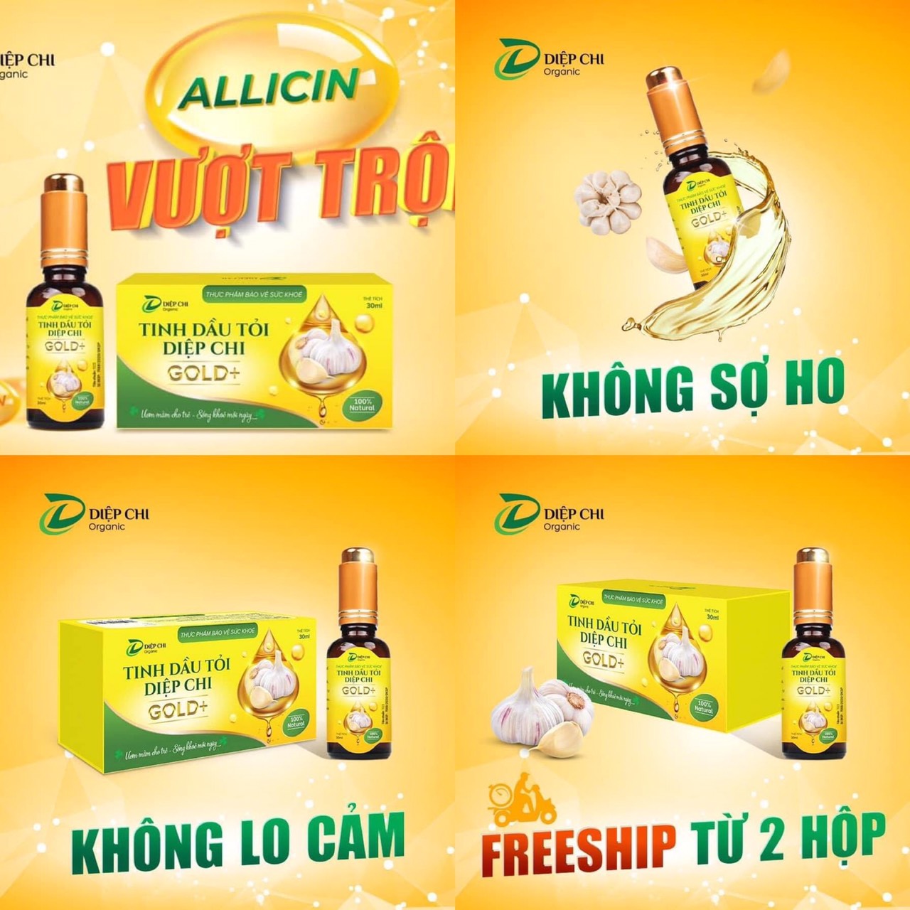 Tinh Dầu Tỏi Diệp Chi Gold+ - Tăng Đề Kháng Cho Bé Khỏe Mạnh