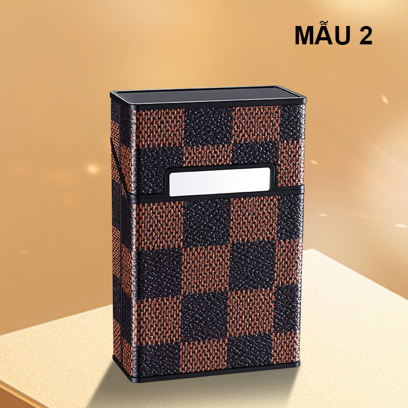 Hộp Đựng Thuốc 20 Điếu Lớn Ngắn Bọc Da