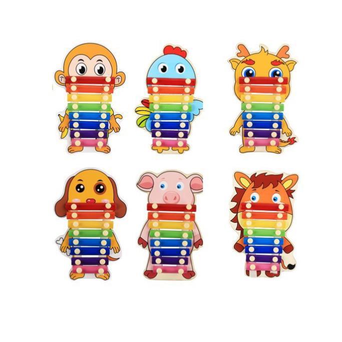 Đồ chơi đàn gỗ Xylophone 8 Quãng hình con vật đáng yêu Cho Bé