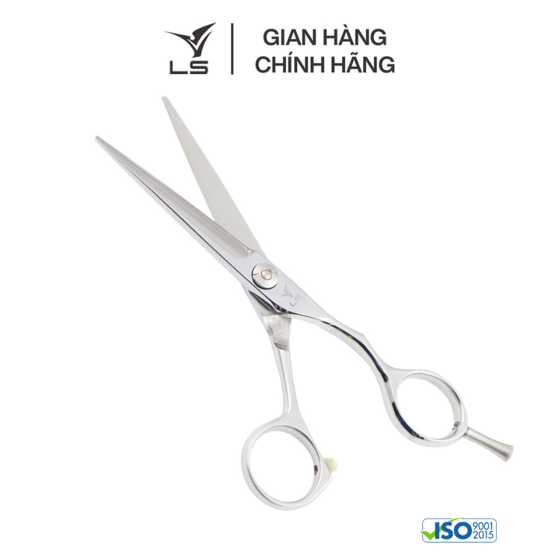 Kéo cắt tóc LS lưỡi thẳng quai offset phẳng đỡ ngón tháo rời CB11/5.5