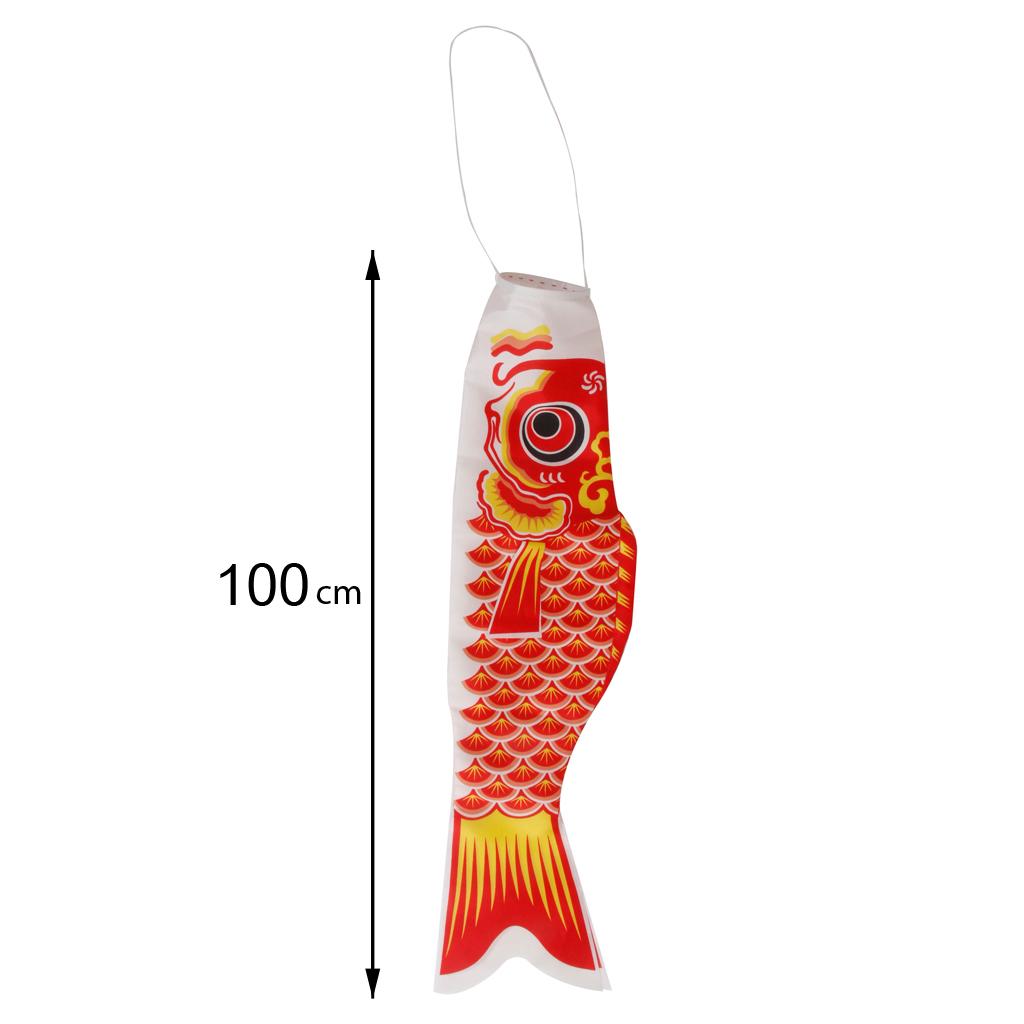 4Pcs Colorful 100cm Japanese Carp Flag Koinobori Windsock Streamer Boy's Day